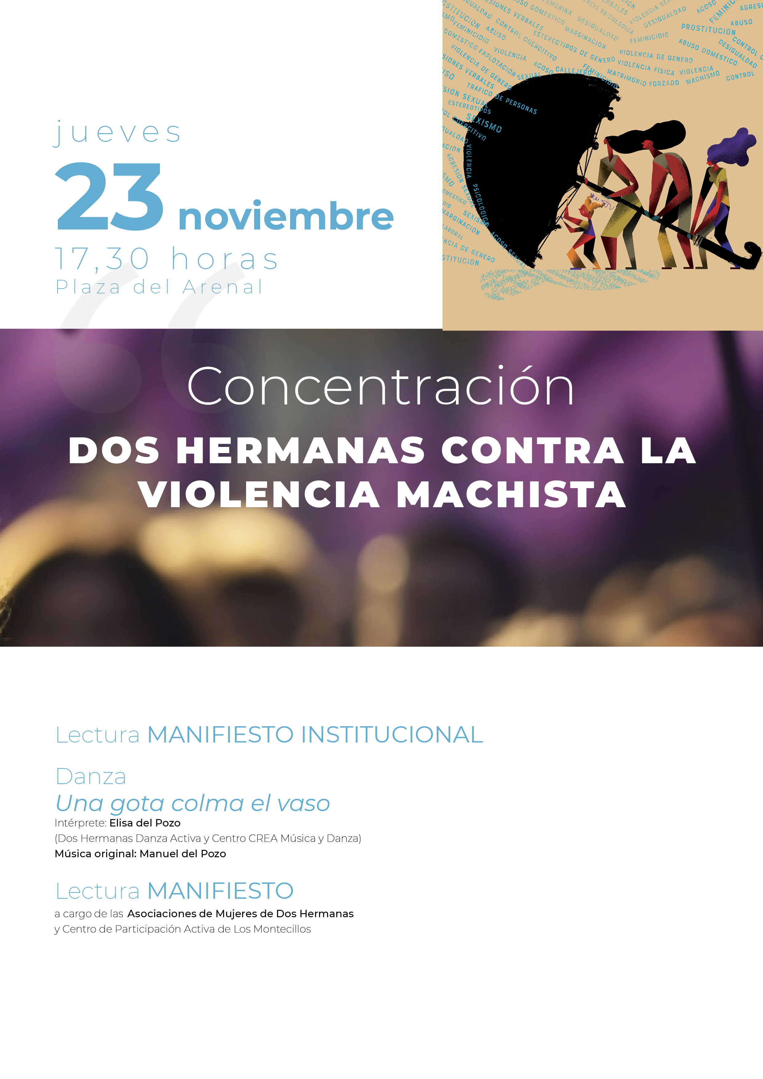 Cartel Concentración contra la Violencia de Género