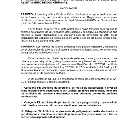BANDO VENTA Y USO PIROTECNIA 2024