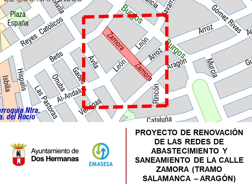 Calle Zamora Emasesa