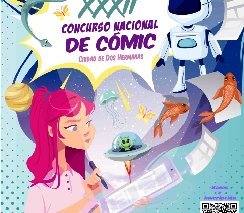 Cartel XXXII Cómic_CódigoQR