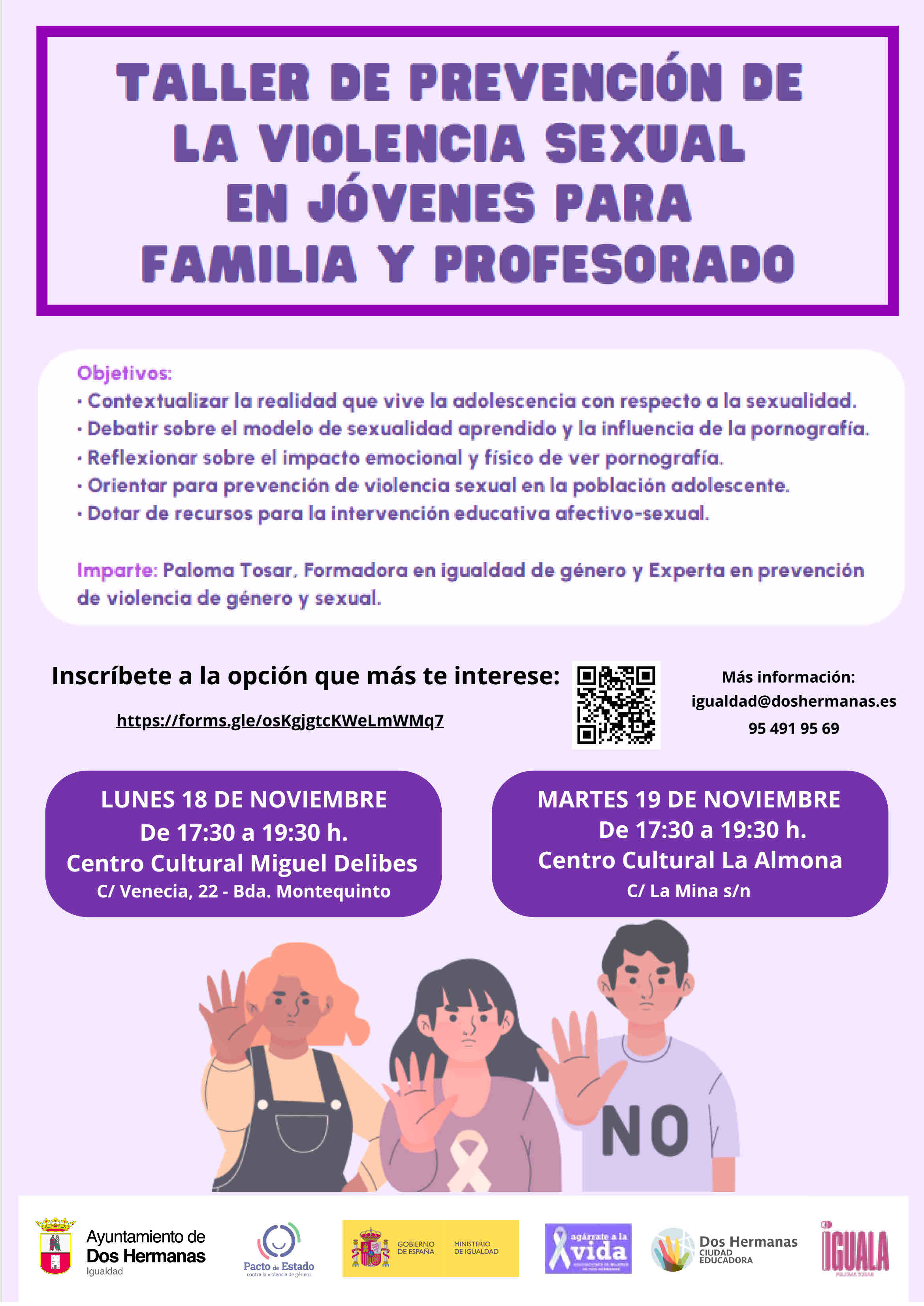 Taller inscripciones prevención violencia sexual